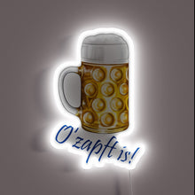 Load image into Gallery viewer, Brewery neon sign in bright RGB colors says Beer O Zapft