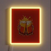Load image into Gallery viewer, Vibrant LED beer Oktoberfest celebration party neon lighting decoration sign.