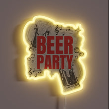 Load image into Gallery viewer, Neon beer party decoration lights up the good times ahead