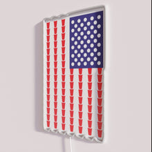 Load image into Gallery viewer, Vibrant American Flag LED Neon Sign for College Party Decorations