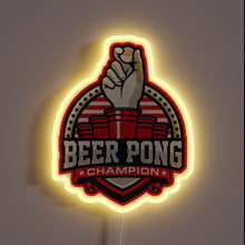 Load image into Gallery viewer, Shining glory of beer pong supremacy in radiant color neon lights