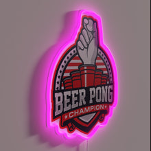 Load image into Gallery viewer, Neon champion's boast: Beer Pong title defended with pride here