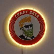 Load image into Gallery viewer, Neon beer sign for hipsters and real ale enthusiasts alike.