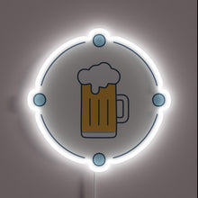 Load image into Gallery viewer, Electric Beer Bar Sign with Color-Changing RGB Neon Lighting Effects