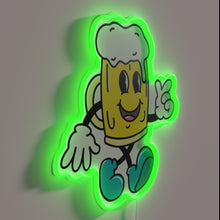 Load image into Gallery viewer, Neon Beer Sign with Vibrant RGB Colorful Lighting Accent