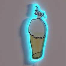 Load image into Gallery viewer, Vibrant Beer Neon Sign with Color-Changing RGB LED Lighting Effect