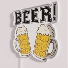 Load image into Gallery viewer, Vibrant Neon Bar Sign with Customizable RGB Beer Display Color