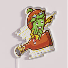 Load image into Gallery viewer, RGB Neon Beer Sign Featuring Hops and a Pilot