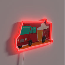 Load image into Gallery viewer, Brewery on Wheels" RGB Neon Sign with Beer Truck Design