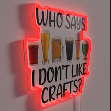 Load image into Gallery viewer, Boldly declare your beer-loving, crafty side with colorful neon glow.