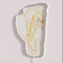 Load image into Gallery viewer, RGB Neon Word Art Sign with Customizable Beer Typography Design