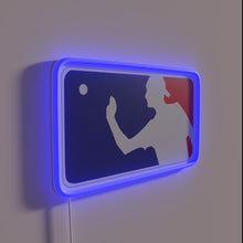 Load image into Gallery viewer, Neon illuminated Beer Pong tournament champion winner sign for bar