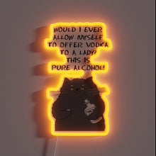 Load image into Gallery viewer, Behemoth the Cat Inspired Literary Quotes Series Neon Sign Display