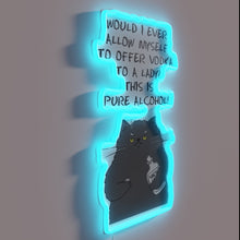 Load image into Gallery viewer, Vibrant RGB neon quote series featuring mystical feline mysticism wisdom
