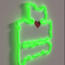 Load image into Gallery viewer, Shining tribute to unbreakable friendships with colorful neon light artwork