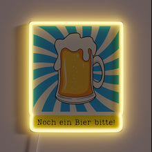 Load image into Gallery viewer, RGB illuminated 'Bierfest Beer Festival' sign in vibrant neon colors
