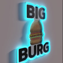 Load image into Gallery viewer, Big Burg Burger Semi-Realistic Style RGB Neon Sign Illumination Artwork