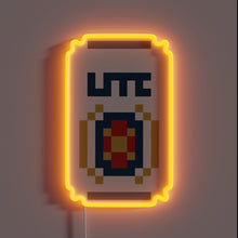 Load image into Gallery viewer, Brightly glowing RGB neon sign with customizable color coding options