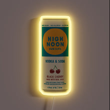 Load image into Gallery viewer, High Noon Black Cherry neon sign with yellow LED border