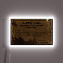 Load image into Gallery viewer, Glowing Neon Sign of a Blood-Filled Vial from Bloodborne Game
