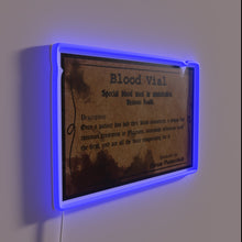 Load image into Gallery viewer, Add eerie bloodlust ambiance with this Blood Vial Bloodborne sign