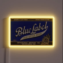 Load image into Gallery viewer, Vintage Neon Sign featuring iconic Blue Label Old Style logo