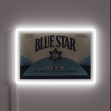 Load image into Gallery viewer, Vibrant blue neon beer sign with customizable RGB illumination options