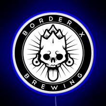 Load image into Gallery viewer, Border X Brewing RGB neon sign blue