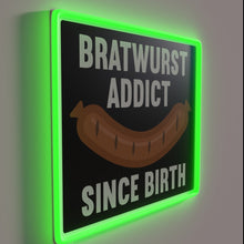 Load image into Gallery viewer, Bratwurst enthusiast since birth proudly displays German sausage love loudly.