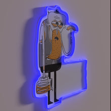 Load image into Gallery viewer, Bratwurst lovers' dream: colorful RGB neon BBQ grill party decor.