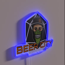 Load image into Gallery viewer, Eye-catching neon logo sign featuring colorful Brew Crew branding