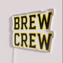 Load image into Gallery viewer, Brew Crew Neon Sign, Multicolor RGB LED Bar Pub Decor