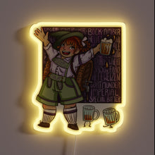 Load image into Gallery viewer, Magical Bar Decor Featuring Brew Witch in Vibrant Rainbow Lighting