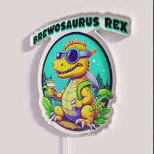 Load image into Gallery viewer, RGB Neon Dinosaur Sign for Beer Lovers, Home Bar Decorations