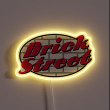 Load image into Gallery viewer, Vibrant Brick Street style neon sign with colorful RGB lighting accents