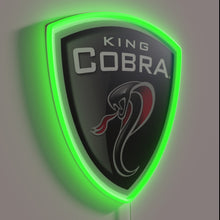 Load image into Gallery viewer, Bold, color-changing King Cobra neon sign with royal artistic flair.