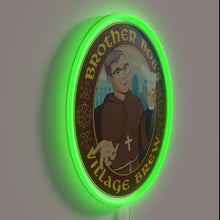 Load image into Gallery viewer, RGB neon sign with Brother Bob's Village Brew logo design