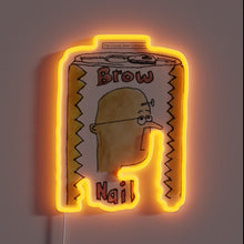 Load image into Gallery viewer, Vibrant brown ale-themed neon sign with colorful LED lighting accents.