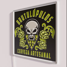 Load image into Gallery viewer, Vibrant RGB LED neon sign with custom wording Brutalupulus design.