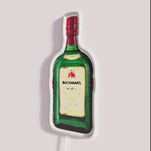 Load image into Gallery viewer, Neon Buchanan's Bottle RGB Illuminated Sign with Distressed Bar Style Design