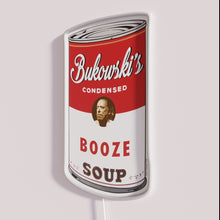 Load image into Gallery viewer, Vintage Bukowski-inspired cocktail bar decor with colorful RGB LED neon lighting