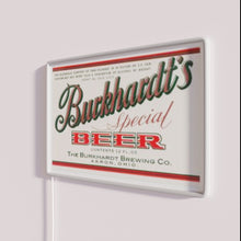 Load image into Gallery viewer, Burkhardt's special beer bar decor with colorful RGB glowing sign