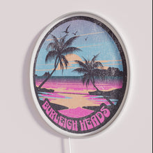 Load image into Gallery viewer, Glowing Beachcomber Art Neon Sign with Vibrant Burleigh Heads Sunrise Design