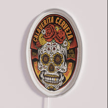 Load image into Gallery viewer, Vibrant Calaverita beer bar decor with colorful RGB neon lighting effects