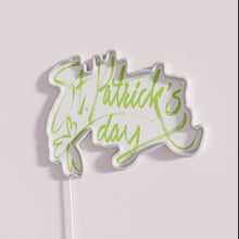Load image into Gallery viewer, St. Patrick's Day Irish Neon Sign with Customizable Calligraphy Lettering