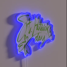 Load image into Gallery viewer, Celebrate Irish Heritage with Vibrant RGB Neon Calligraphy Lettering Sign