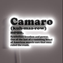 Load image into Gallery viewer, Vibrant RGB LED Sign for Classic Chevelle Camaro Enthusiasts