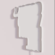 Load image into Gallery viewer, Colorful neon warning sign saying 'Funny Car Lover Accident Ahead' outside.