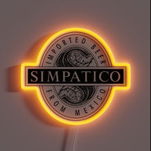 Load image into Gallery viewer, Vibrant neon beer sign featuring colorful Mexican-inspired graphics and letters.