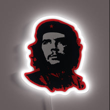 Load image into Gallery viewer, Che Guevara silhouette neon sign with white LED border